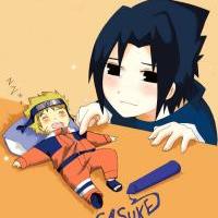 Chibi Naruto and Sasuke-kun